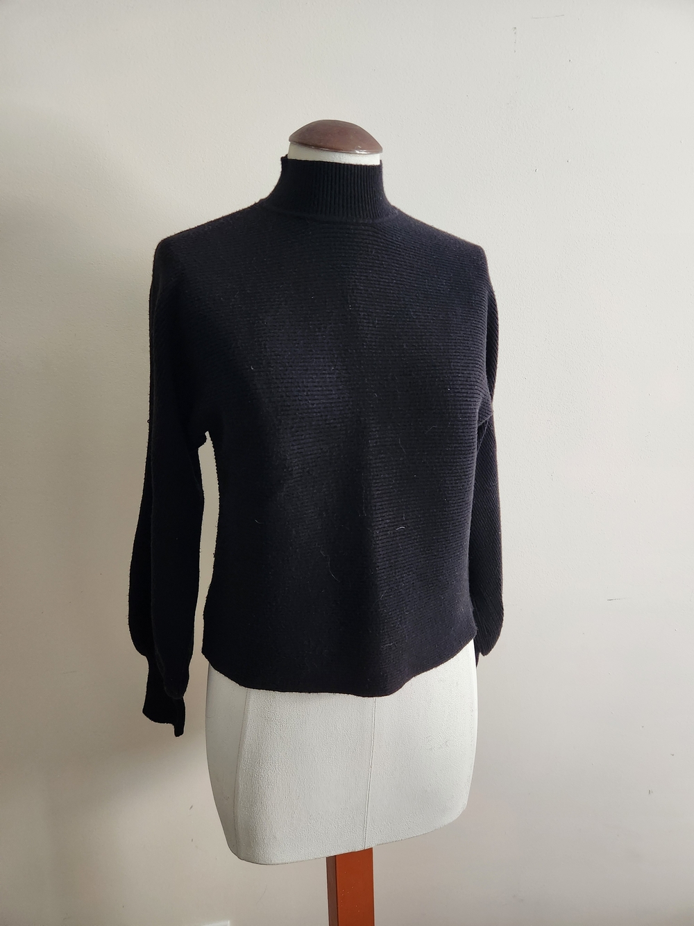 Tahari Black Turtleneck Knit Sweater